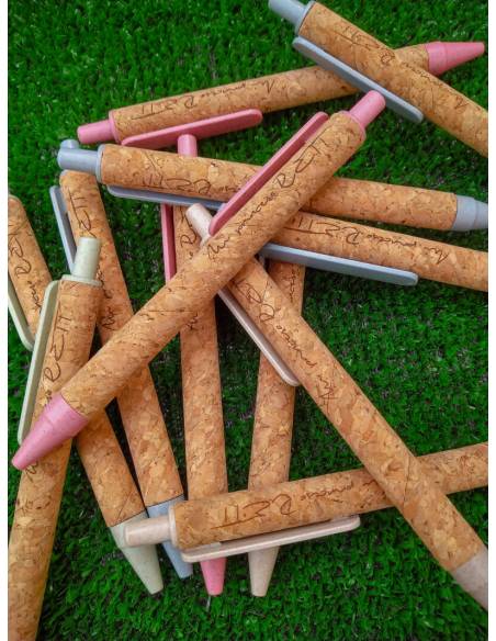 Bolígrafo Corcho Tinta Azul